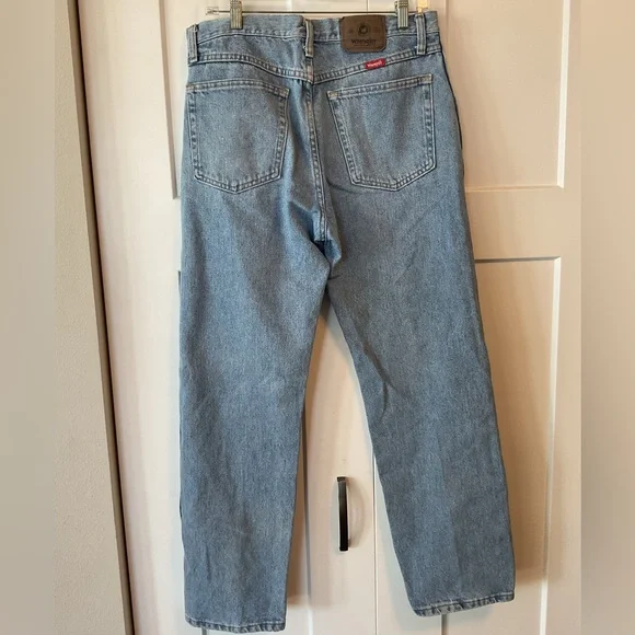 VINTAGE 90s Men’s Wrangler Light Blue Denim Pants - Picture 5 of 8